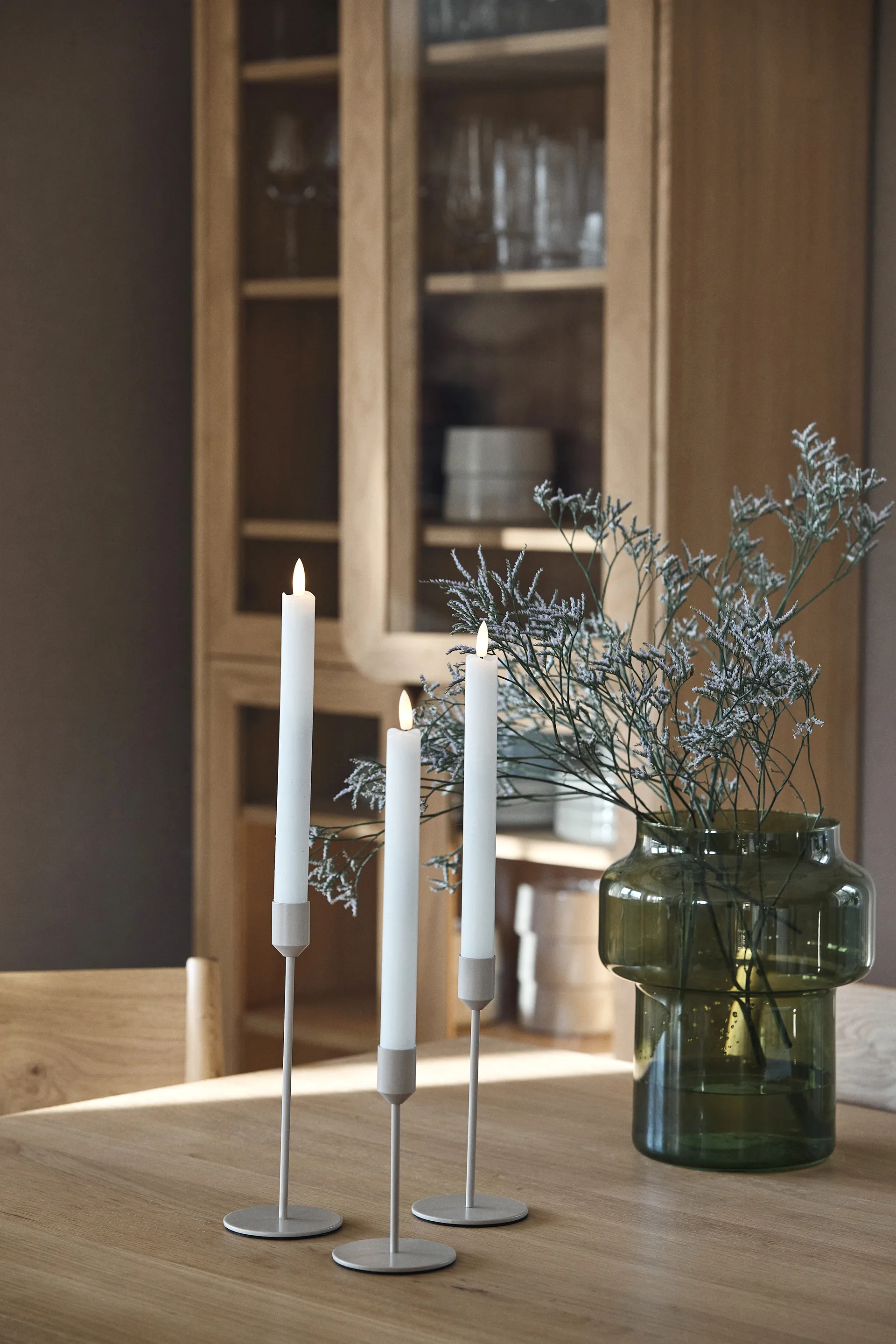 Candelabro Glare 14 cm, Greige Scandi Living