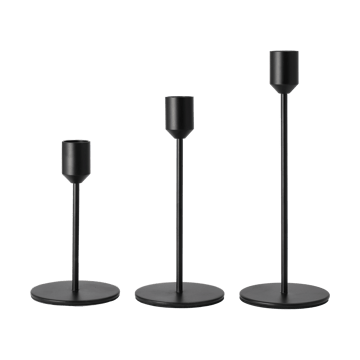 Candelabro Glare 18 cm - Negro - Scandi Living