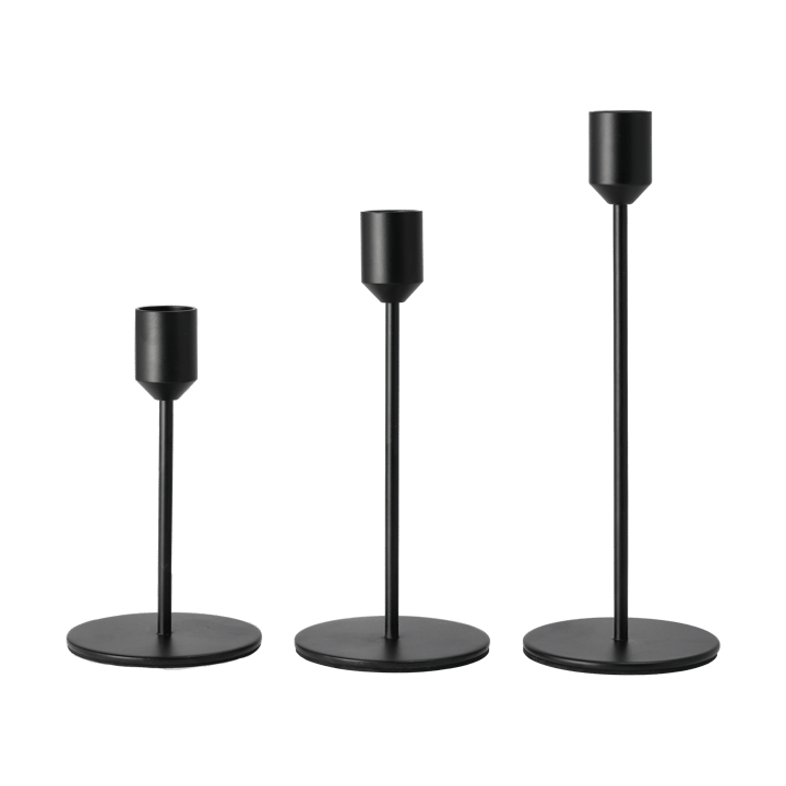 Candelabro Glare 18 cm, Negro Scandi Living