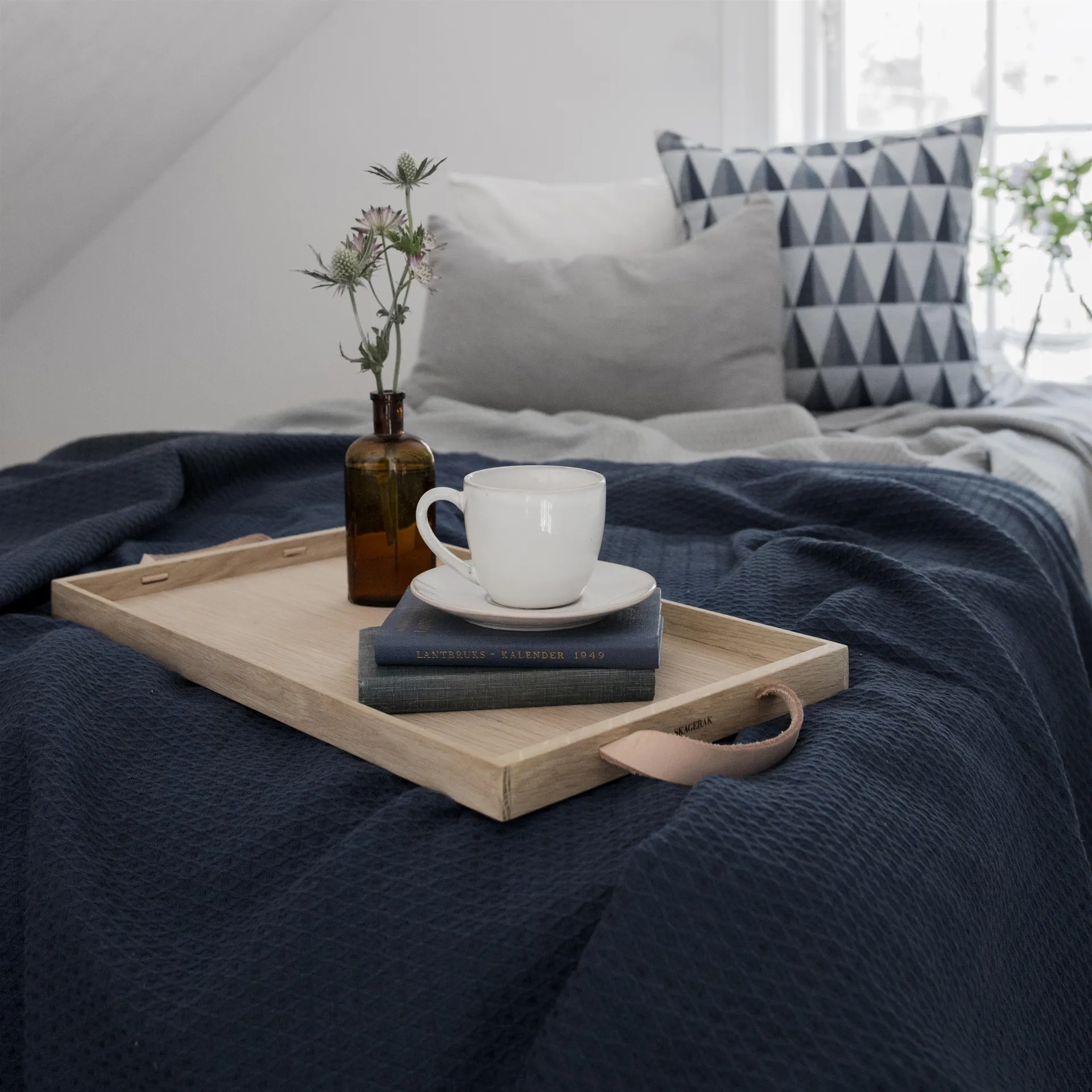 Colcha de cama Kimono 139x260 cm, grandem blue (azul) Scandi Living