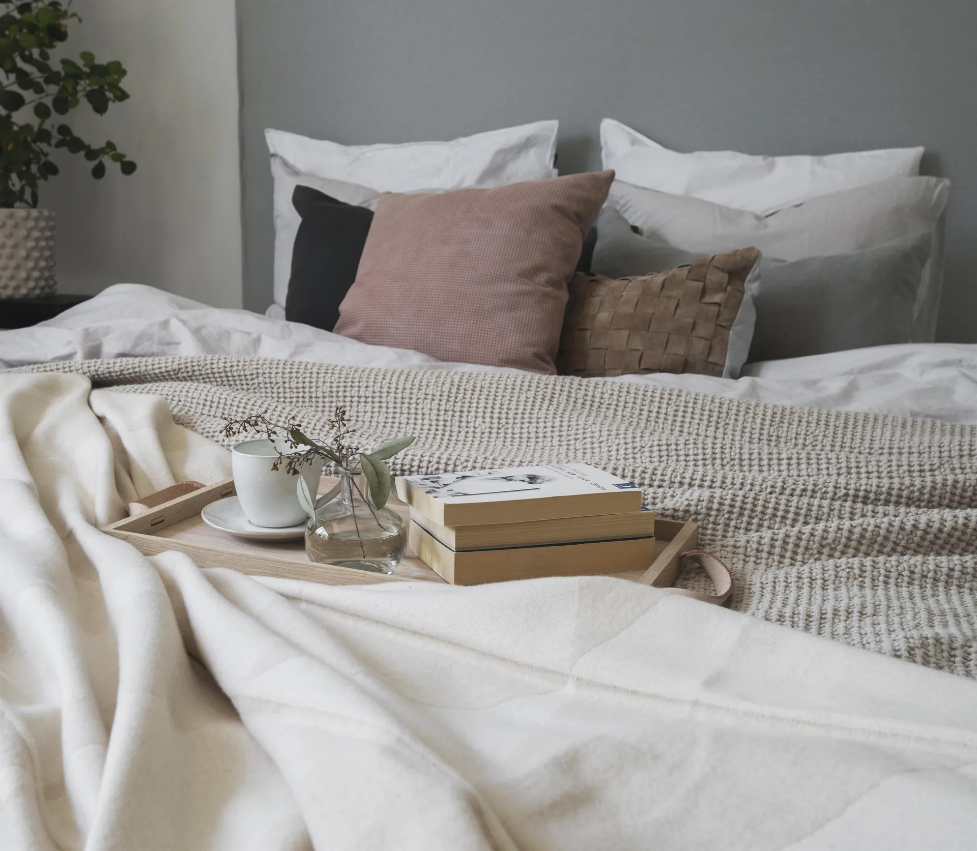 Colcha de cama Moss 160x260 cm, beige Scandi Living