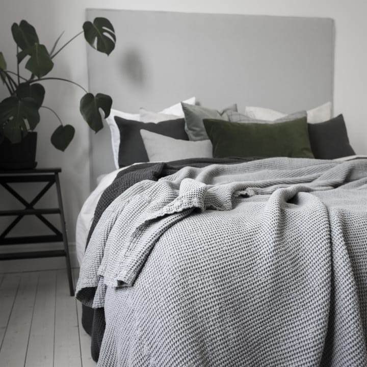 Colcha de cama Moss 160x260 cm - stone (gris claro) - Scandi Living