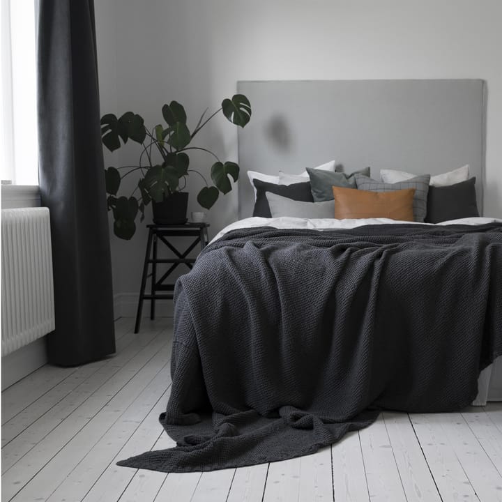 Colcha de cama Moss 260x260 cm, charcoal (gris) Scandi Living