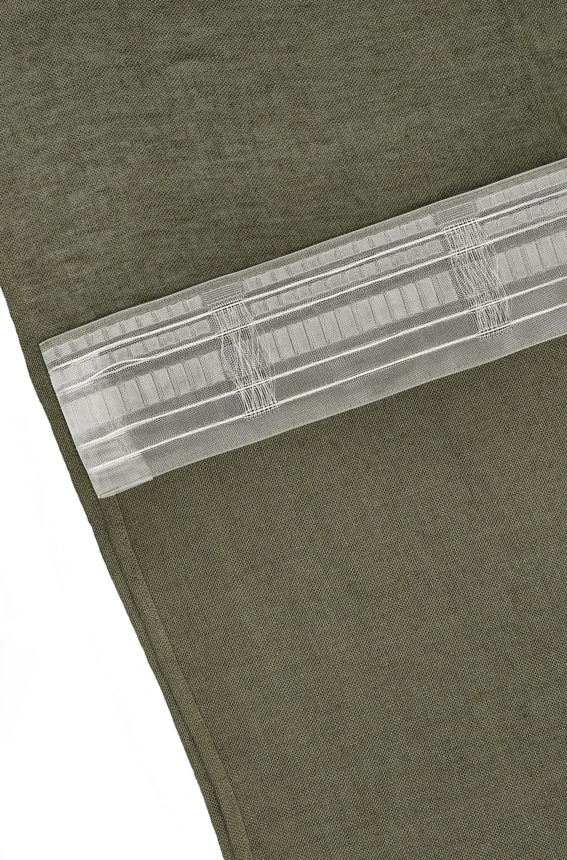 Cortina con multibanda Tranquility 139x250 cm, Verde musgo Scandi Living