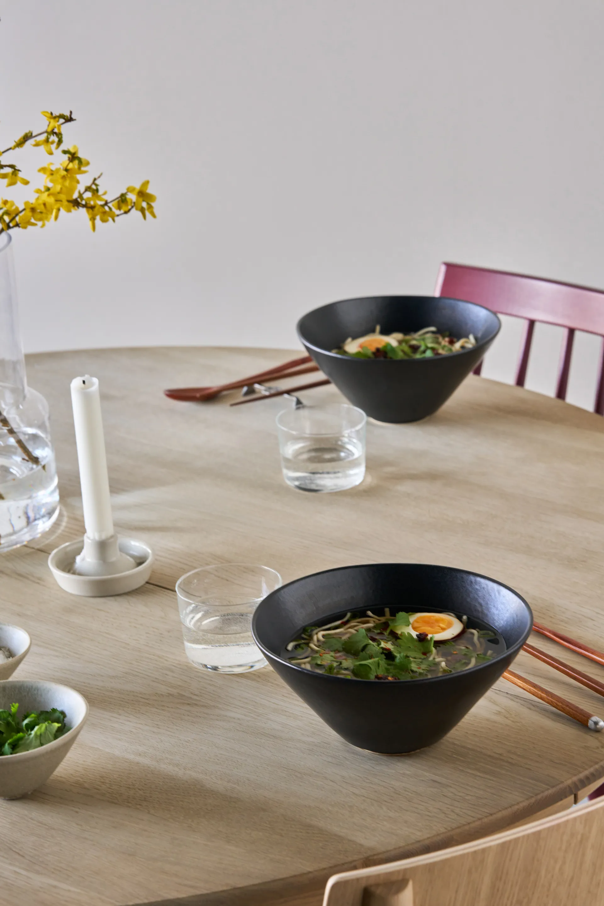 Cuenco de ramen Terra, Negro de gres, Ø20 cm Scandi Living