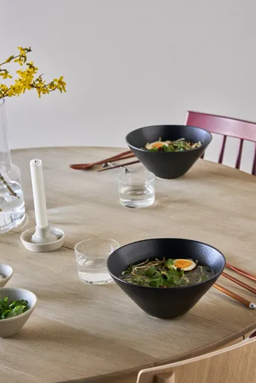 Cuenco de ramen Terra - Negro de gres, Ø20 cm - Scandi Living