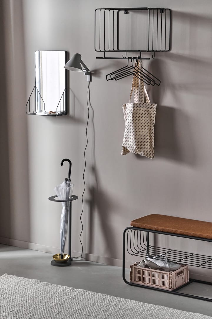 Espejo con estante Nod 30x50 cm, Black Scandi Living