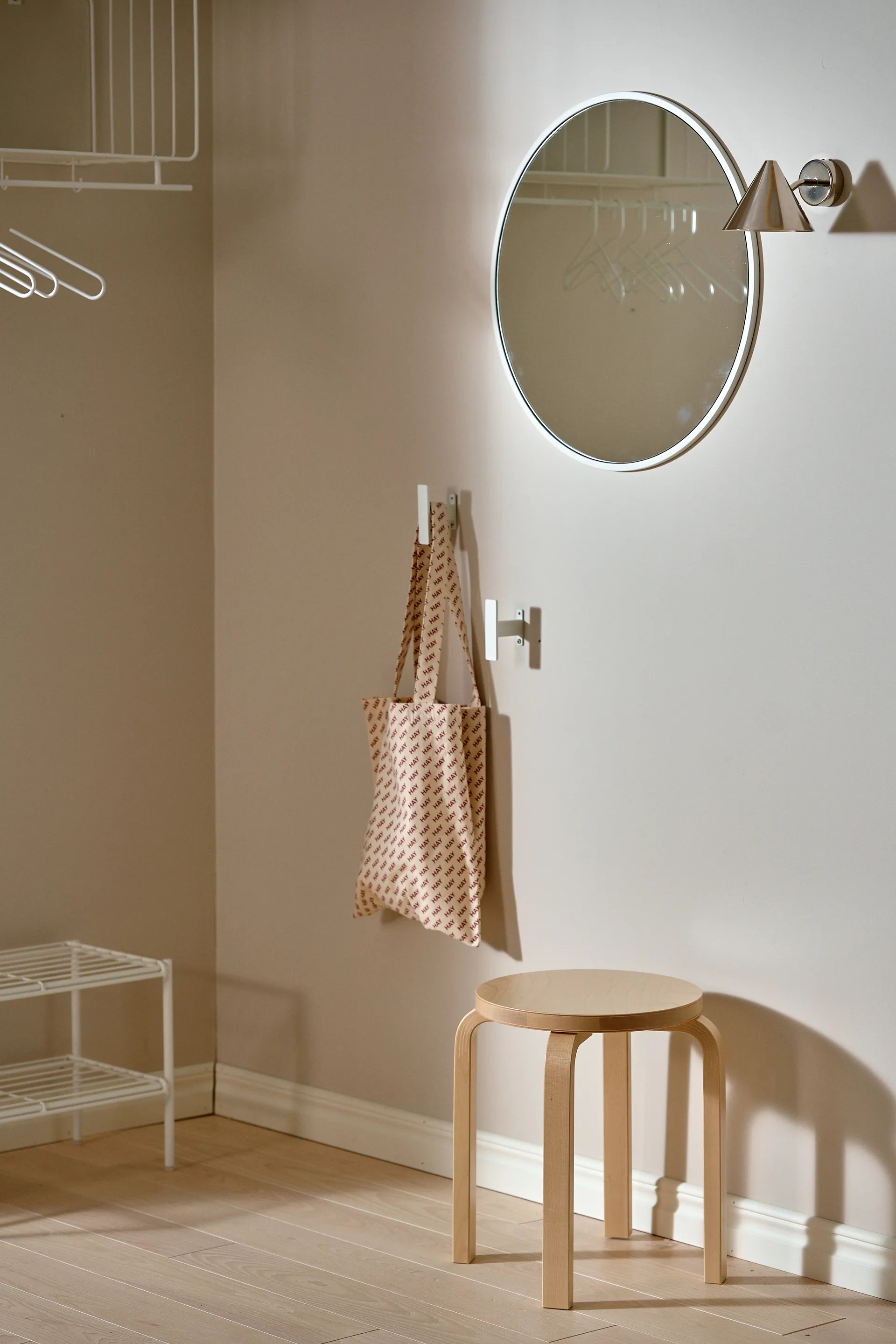 Espejo Sphere Ø60 cm, White Scandi Living