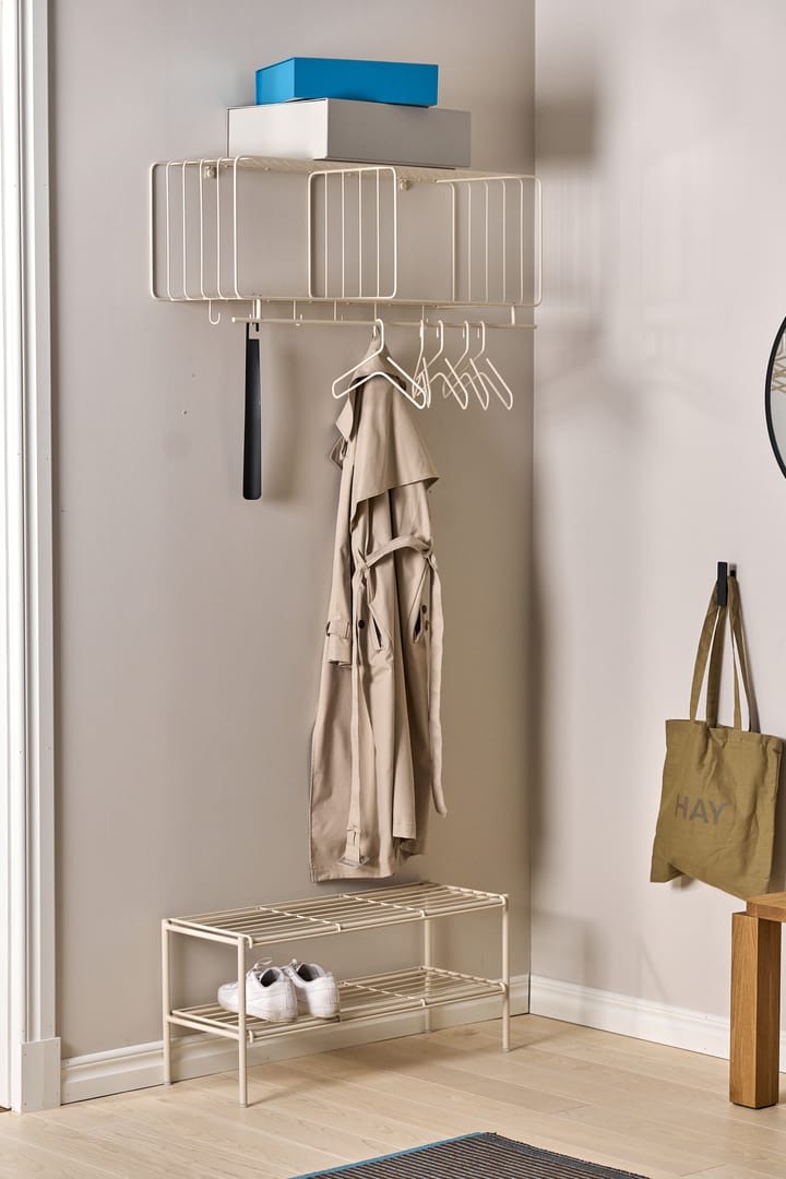 Estante zapatero Nod 80x30x37 cm, Beige Scandi Living