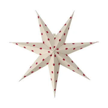 Estrella de Adviento Bare blanco-puntos rojos - 60 cm - Scandi Living