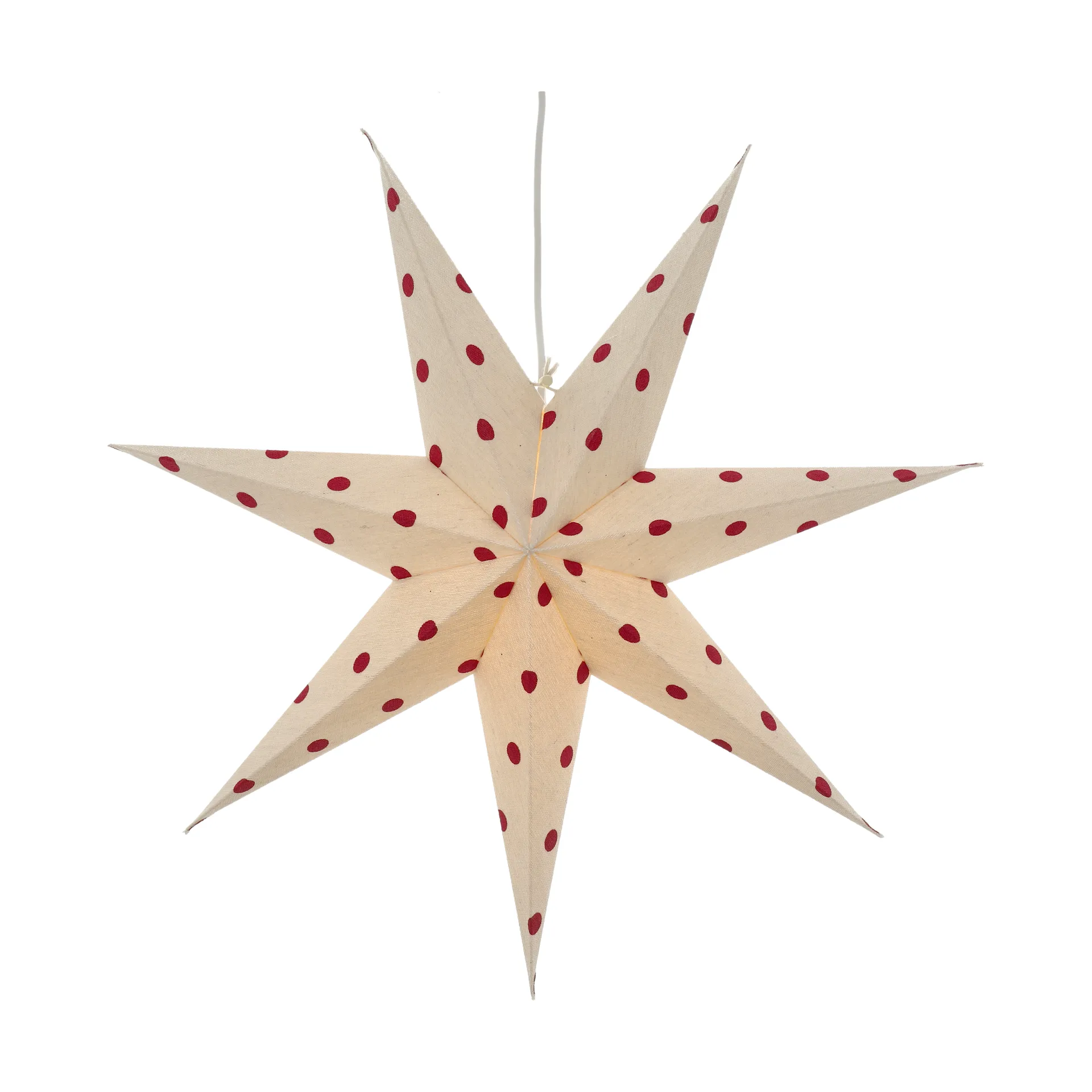 Estrella de Adviento Bare blanco-puntos rojos, 60 cm Scandi Living