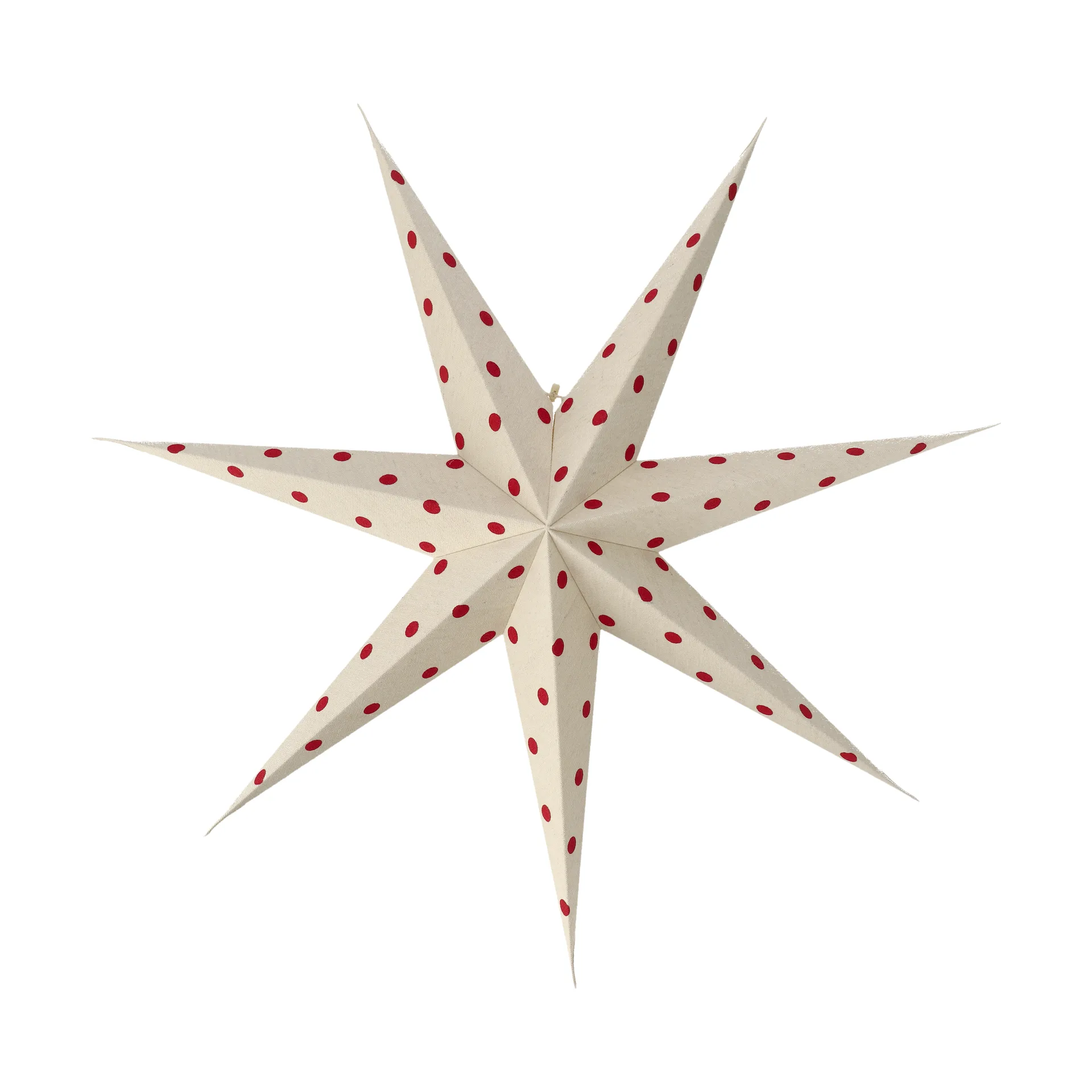 Estrella de Adviento Bare blanco-puntos rojos, 80 cm Scandi Living