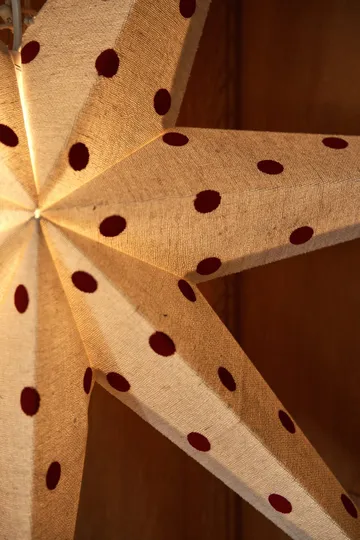 Estrella de Adviento Bare blanco-puntos rojos - 80 cm - Scandi Living