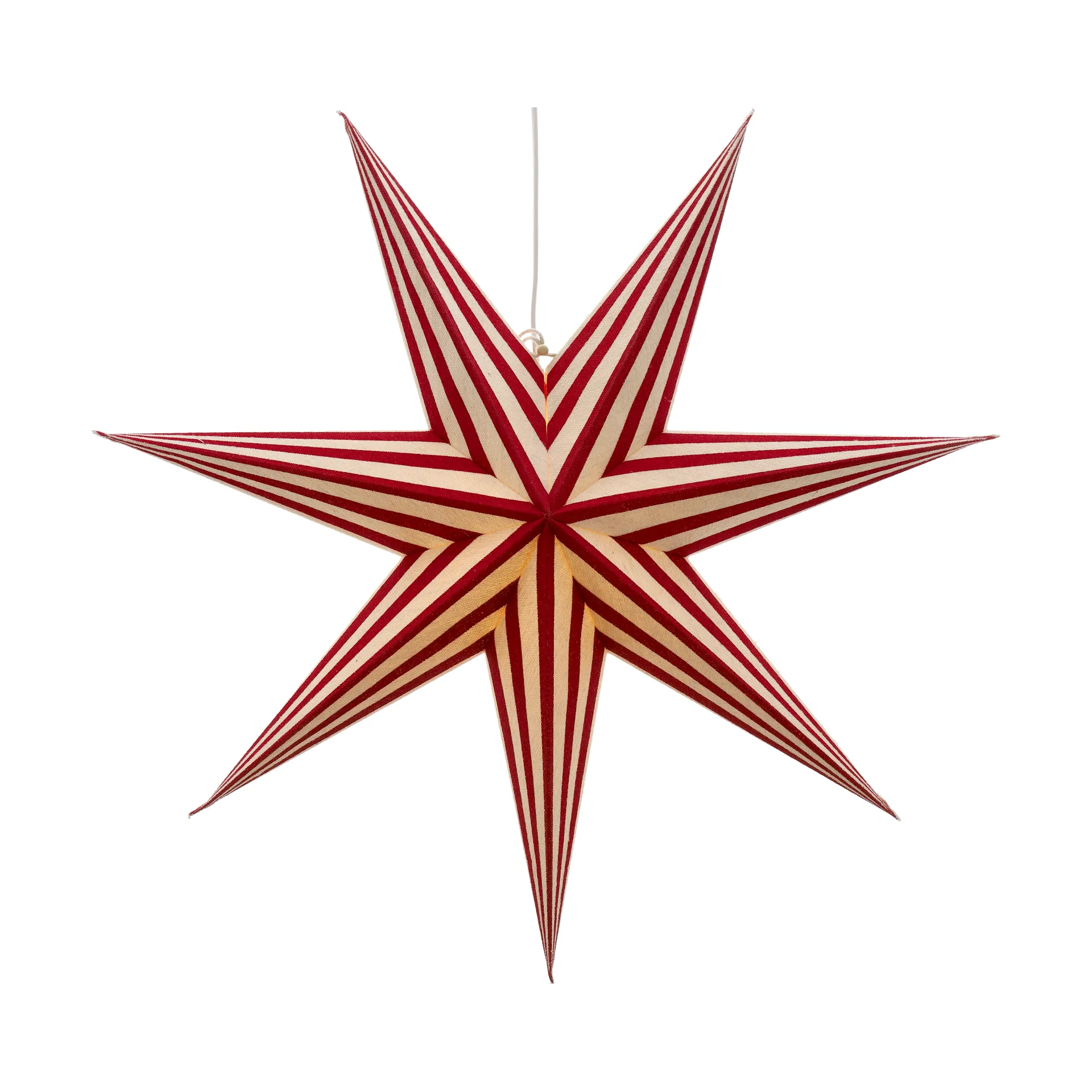 Estrella de Adviento Bare blanco-rayas rojas, 60 cm Scandi Living