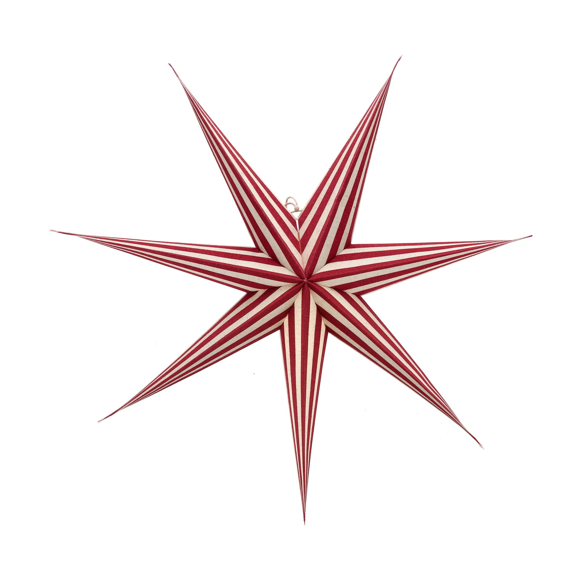 Estrella de Adviento Bare blanco-rayas rojas, 80 cm Scandi Living