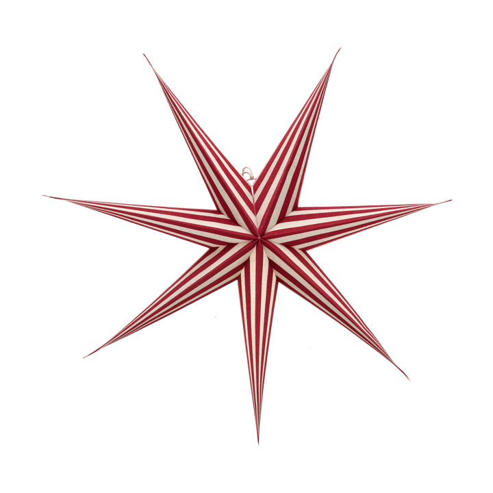 Estrella de Adviento Bare blanco-rayas rojas, 80 cm Scandi Living