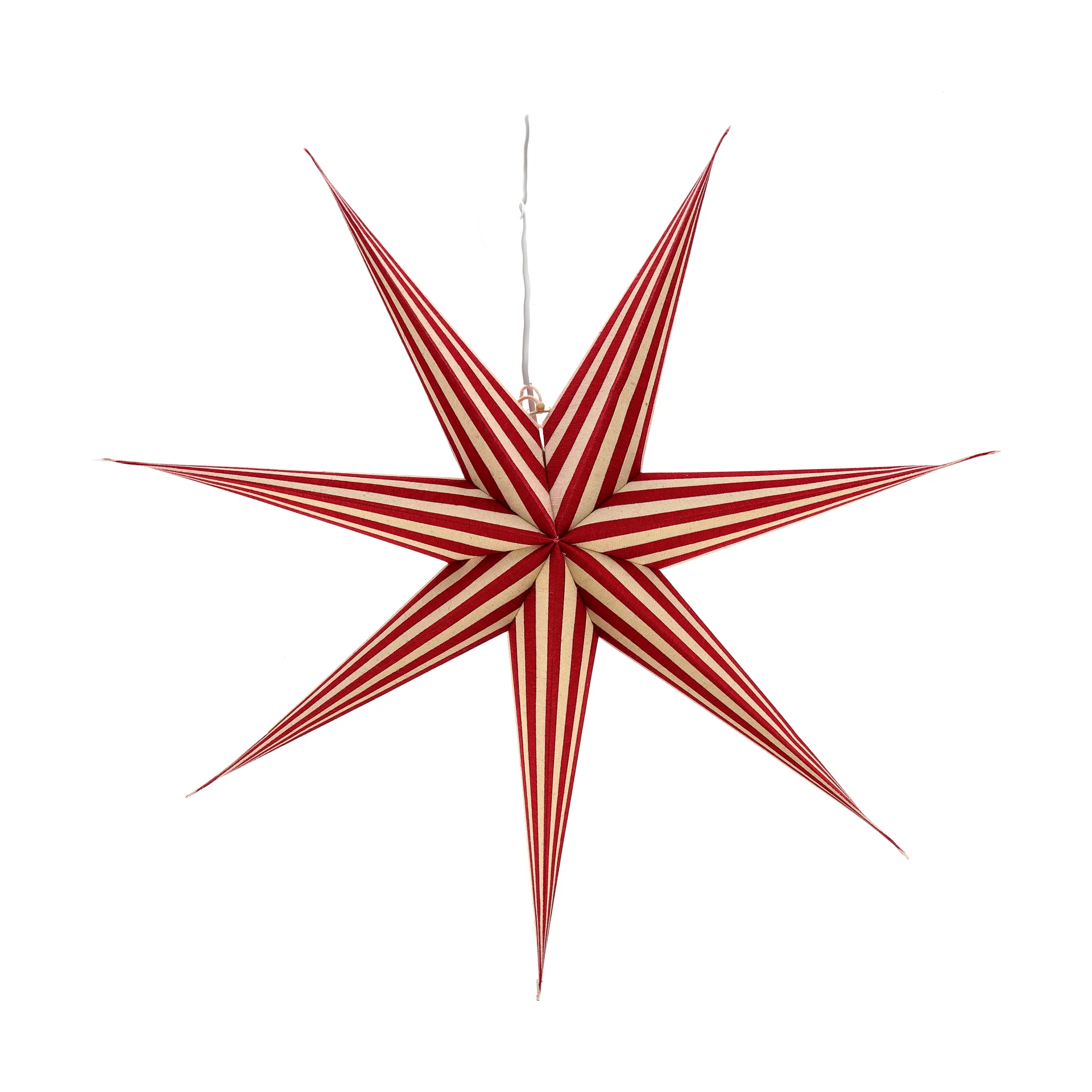 Estrella de Adviento Bare blanco-rayas rojas, 80 cm Scandi Living