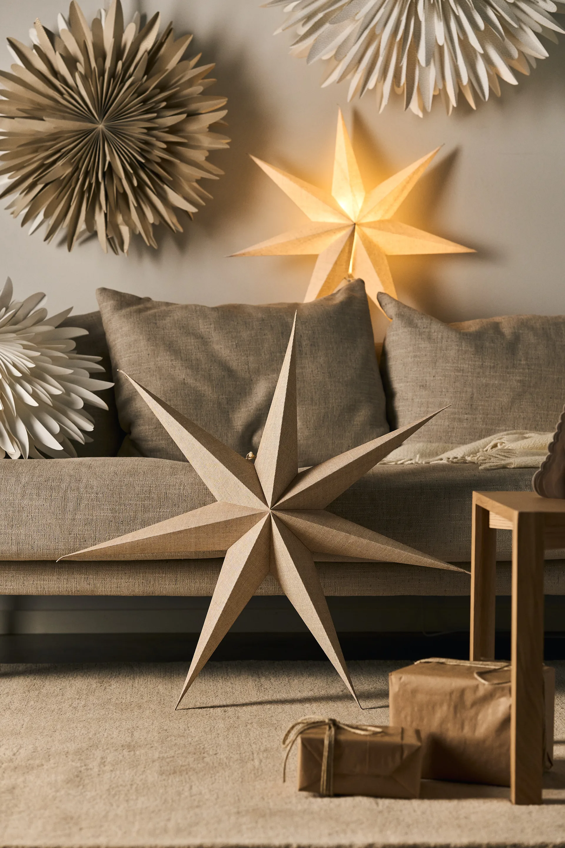 Estrella de Adviento Bare natural, 60 cm Scandi Living