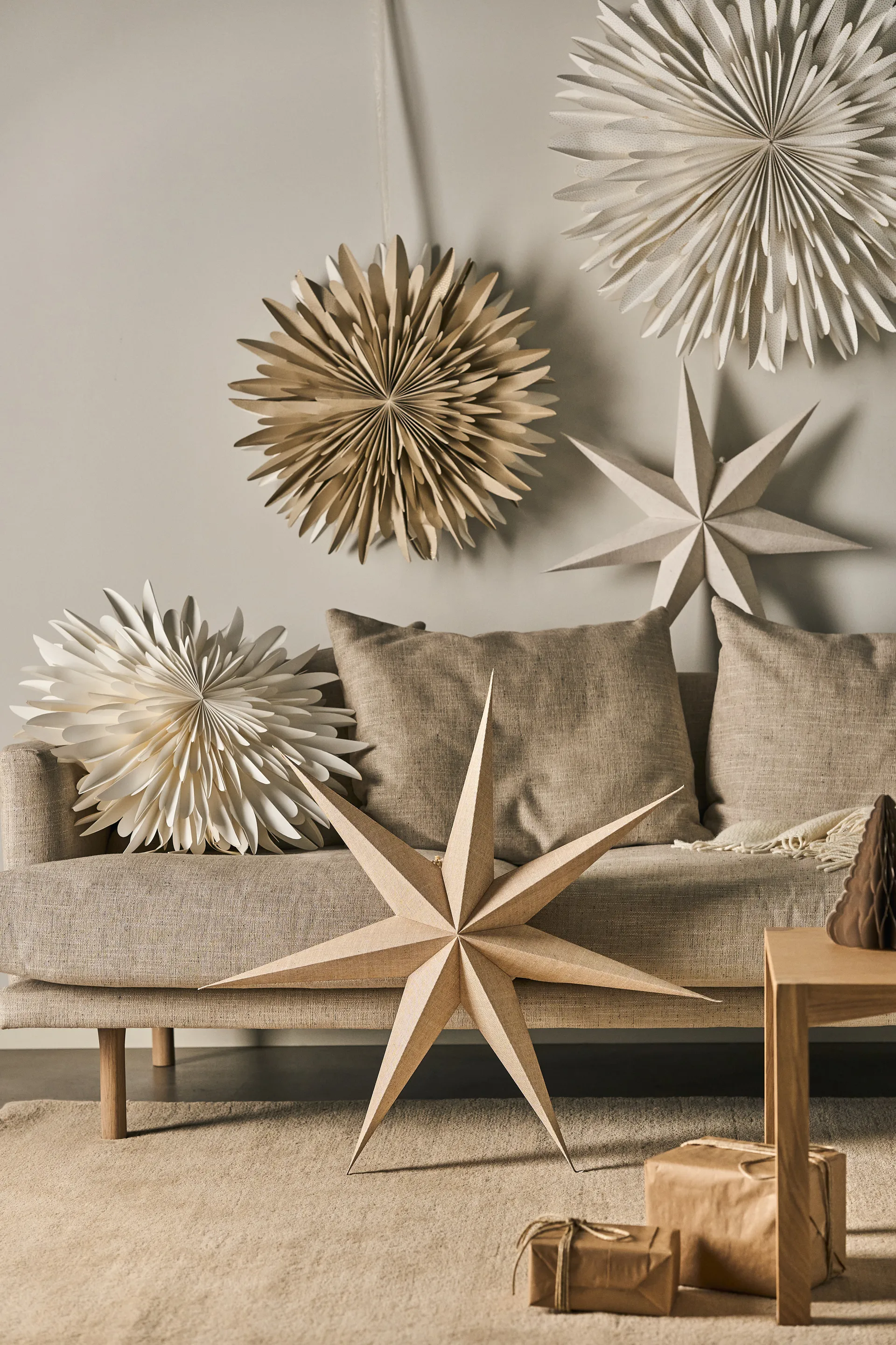 Estrella de Adviento Bare natural, 80 cm Scandi Living
