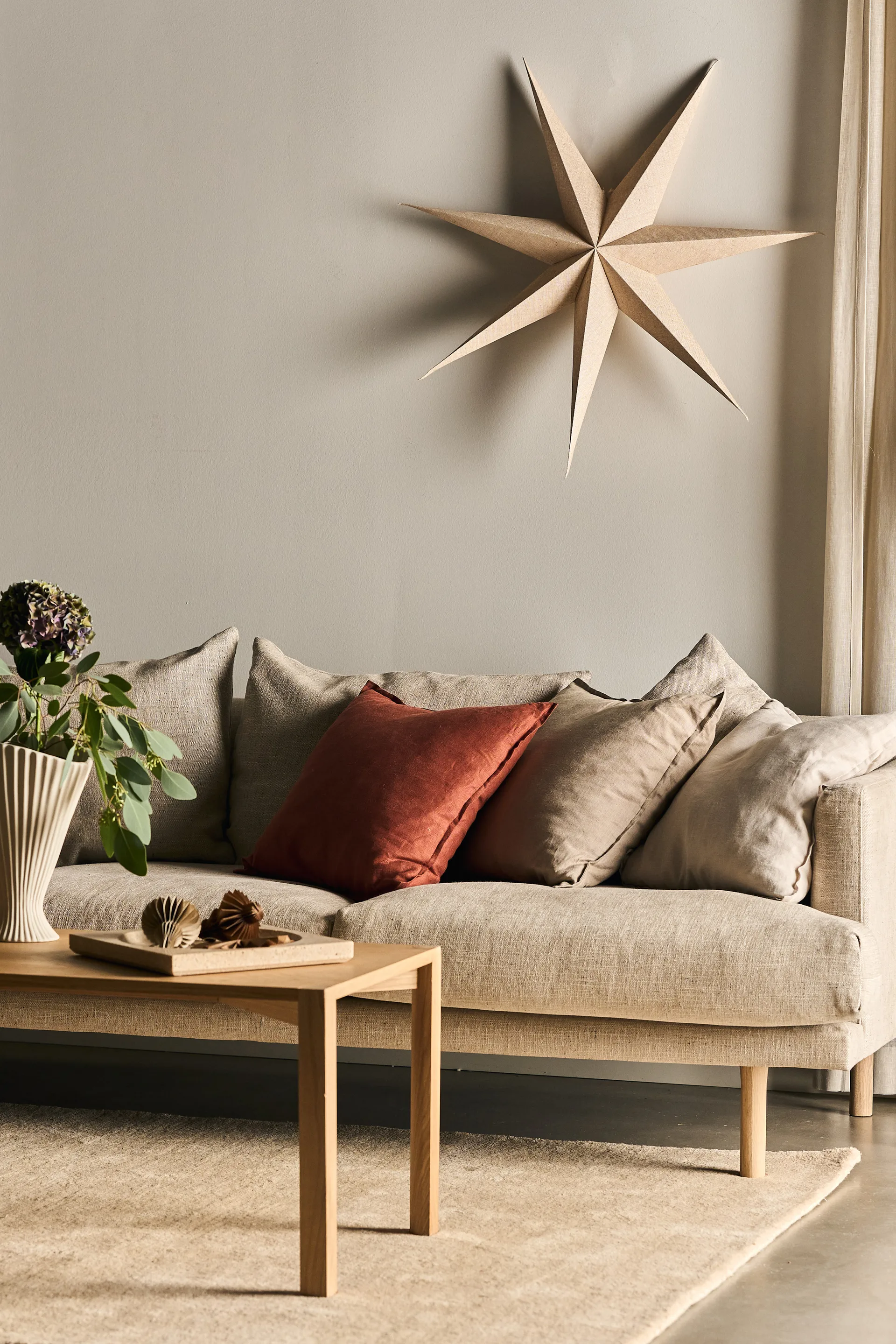 Estrella de Adviento Bare natural, 80 cm Scandi Living