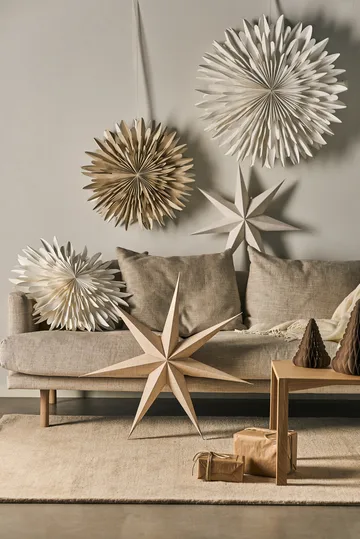 Estrella de Adviento Luna Ø80 cm paquete de 2 - Blanco con lunares - Scandi Living