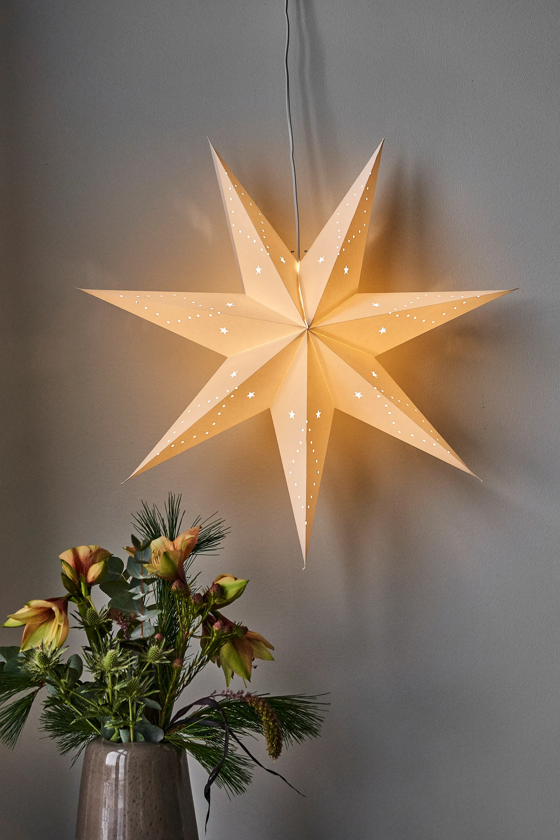 Estrella de navidad Eve 75 cm, blanco Scandi Living