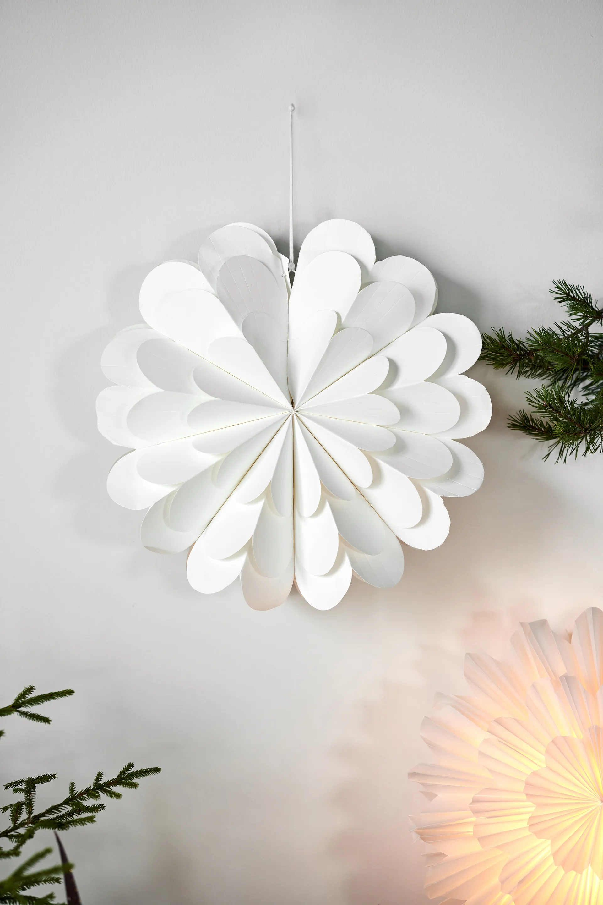 Estrella de navidad Lucia 45 cm, blanco Scandi Living