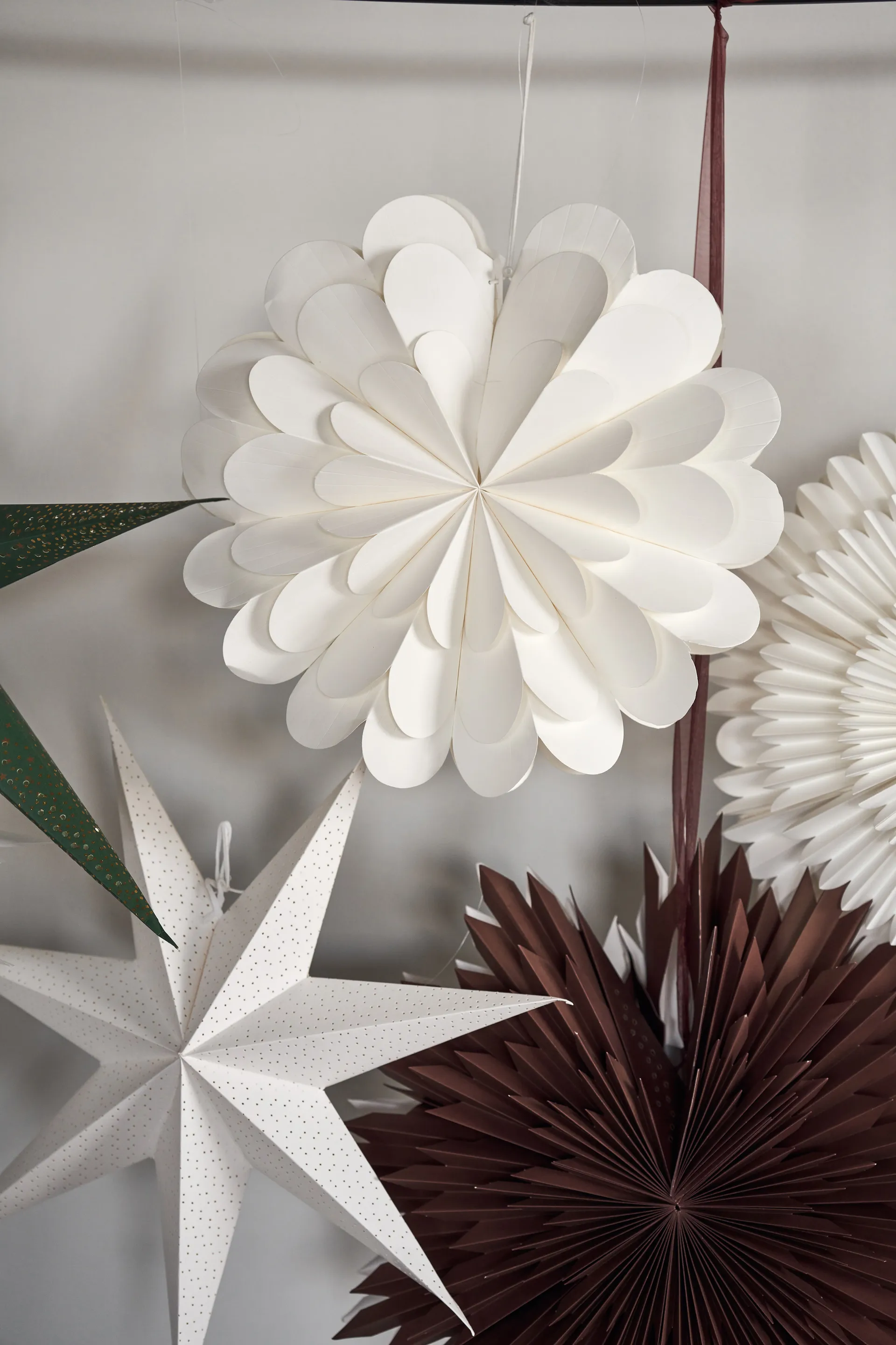 Estrella de navidad Lucia 45 cm, blanco Scandi Living