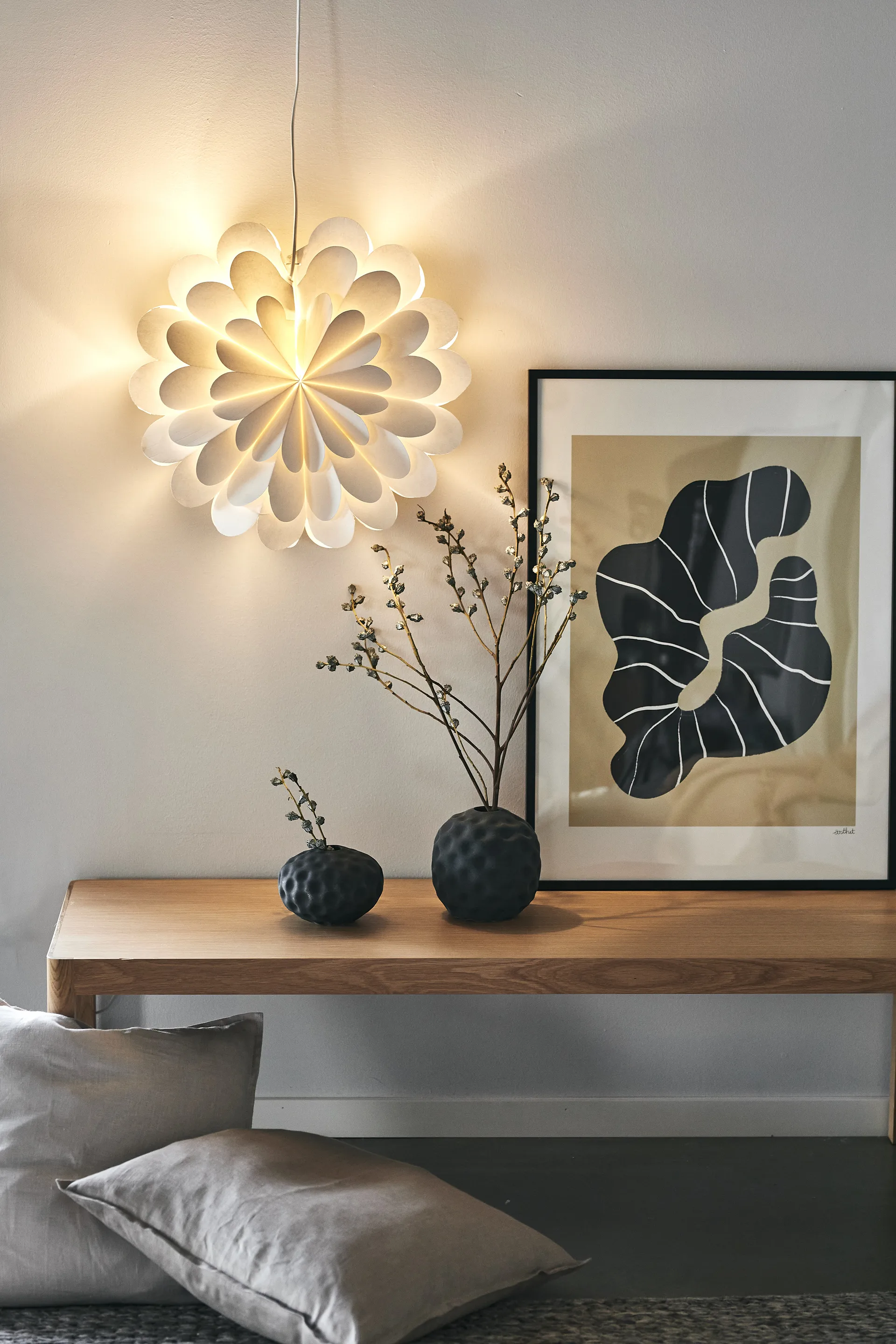 Estrella de navidad Lucia 45 cm, blanco Scandi Living