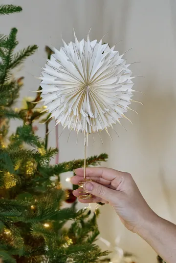 Estrella para árbol Dusk - Blanco, Ø10 cm - Scandi Living