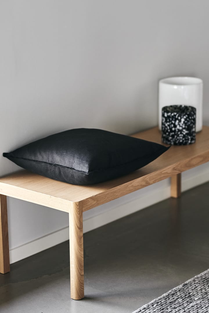 Funda de cojín Calm lino 50x50 cm, Carbon Scandi Living