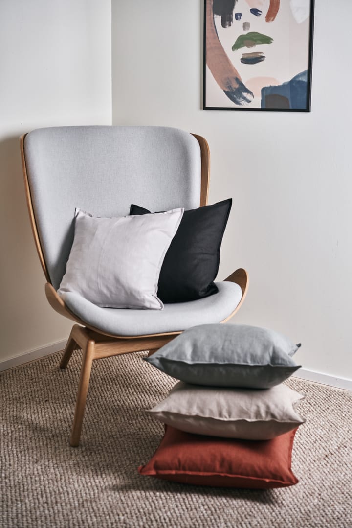Funda de cojín Calm lino 50x50 cm, Carbon Scandi Living