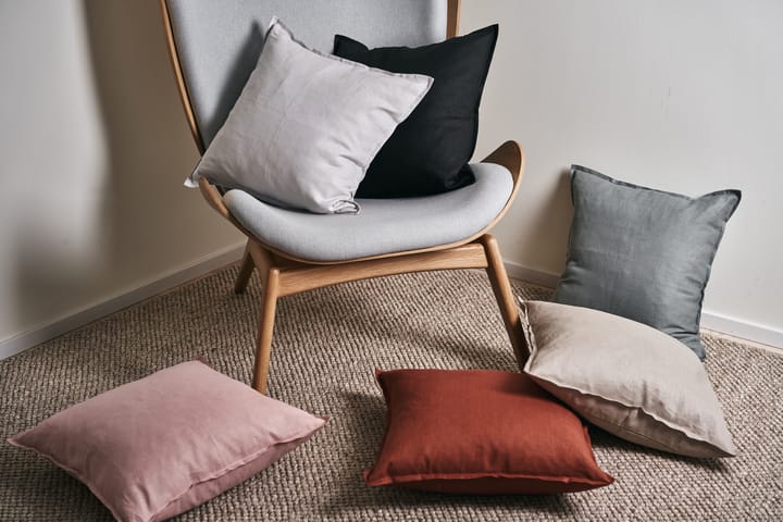 Funda de cojín Calm lino 50x50 cm, Carbon Scandi Living