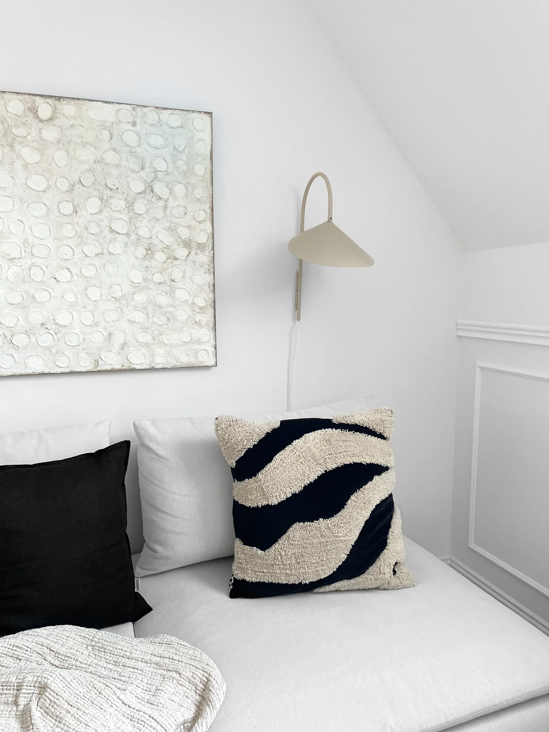 Funda de cojín Calm lino 50x50 cm, Carbon Scandi Living