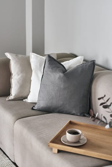 Funda de cojín Calm lino 50x50 cm - Charcoal  - Scandi Living
