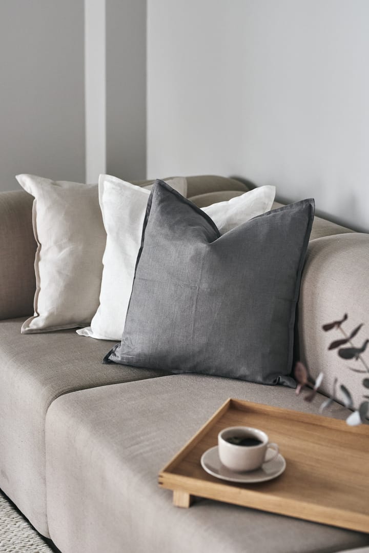 Funda de cojín Calm lino 50x50 cm, Charcoal  Scandi Living