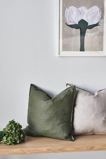 Funda de cojín Calm lino 50x50 cm - Forest Green - Scandi Living