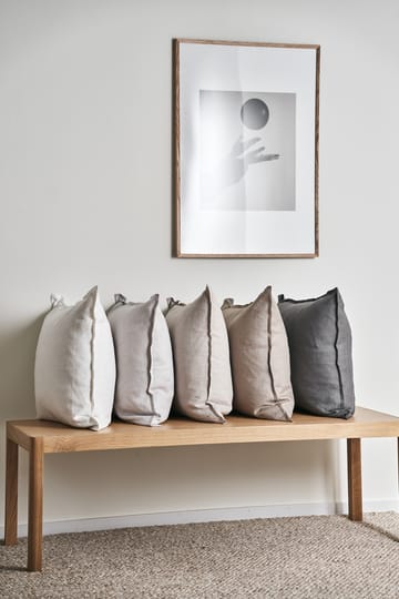 Funda de cojín Calm lino 50x50 cm - Greige - Scandi Living