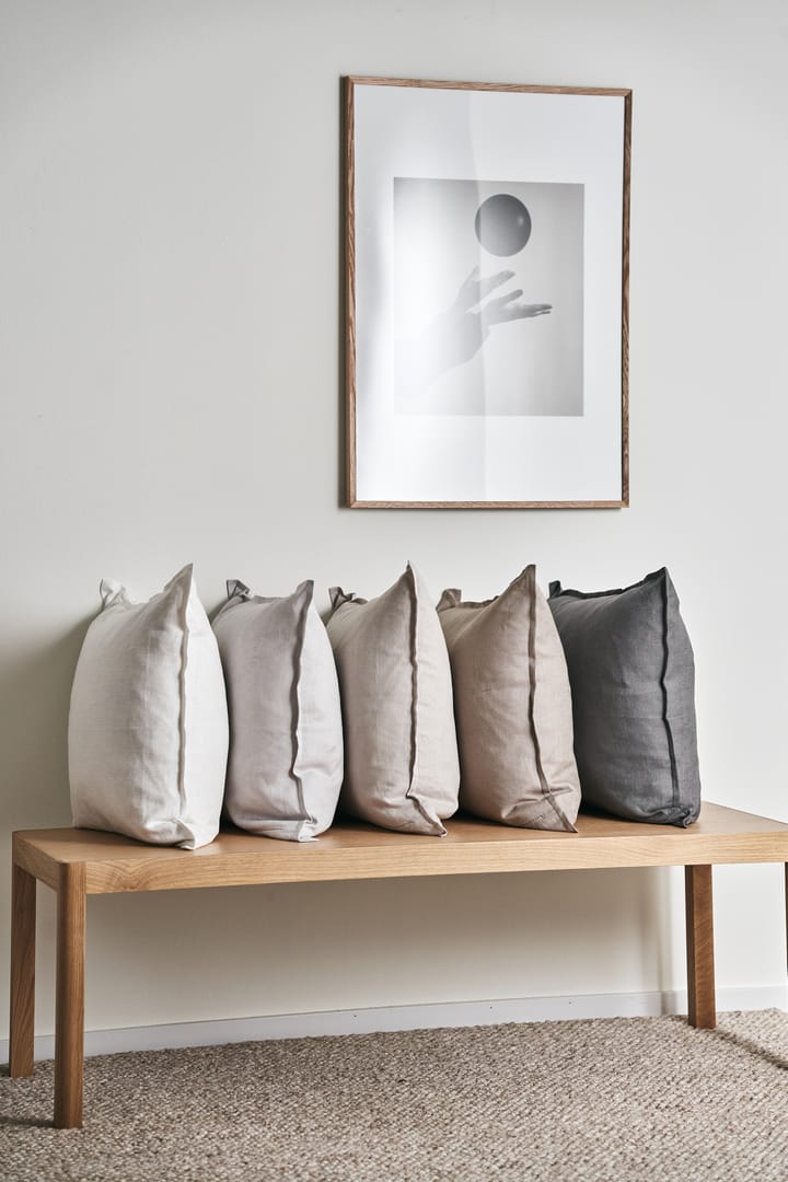 Funda de cojín Calm lino 50x50 cm, Greige Scandi Living
