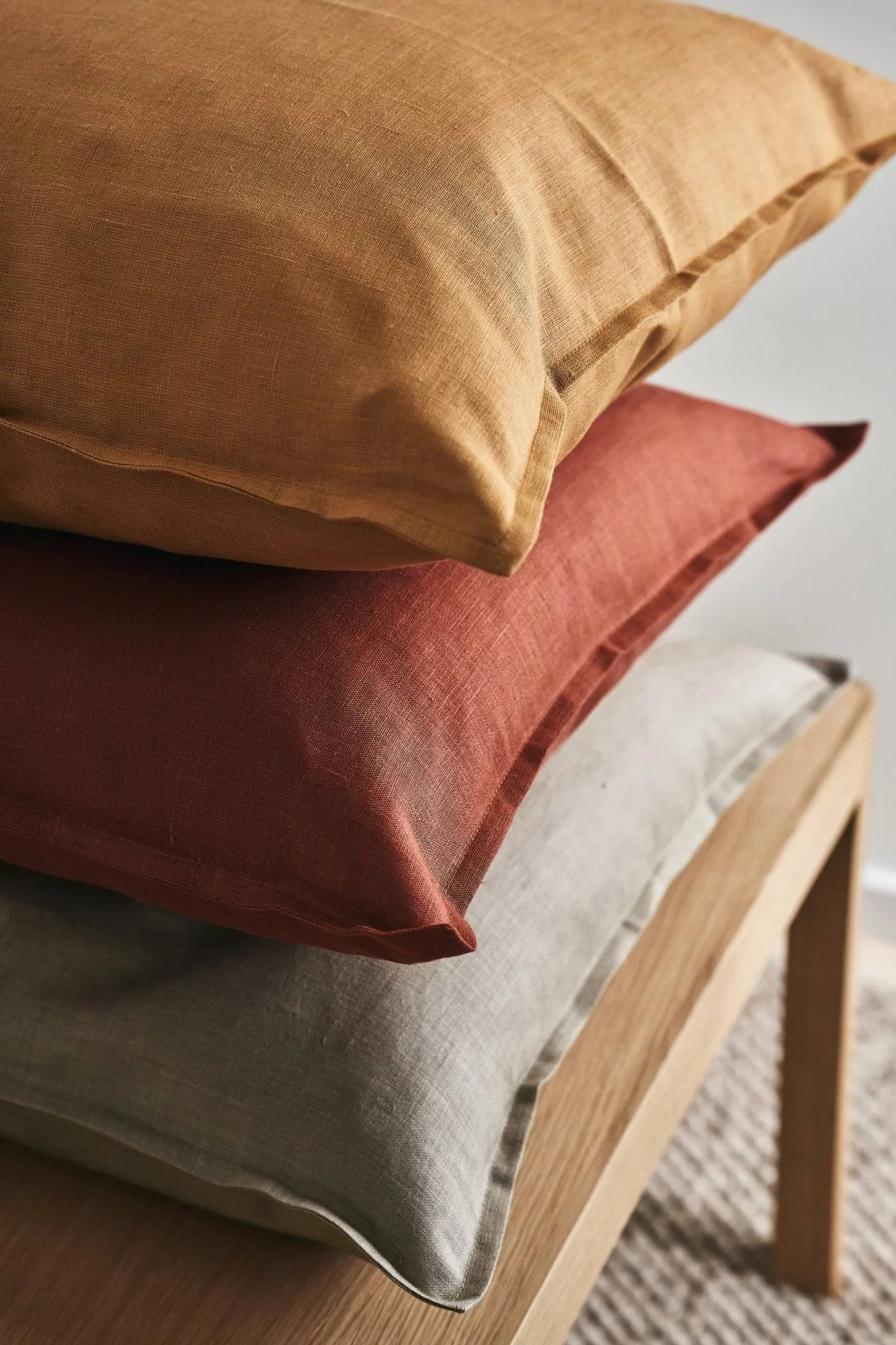 Funda de cojín Calm lino 50x50 cm, Sand  Scandi Living