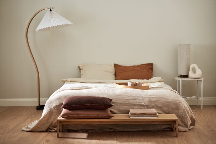 Funda de cojín de lino Calm 40x60 cm, Chocolate Brown Scandi Living
