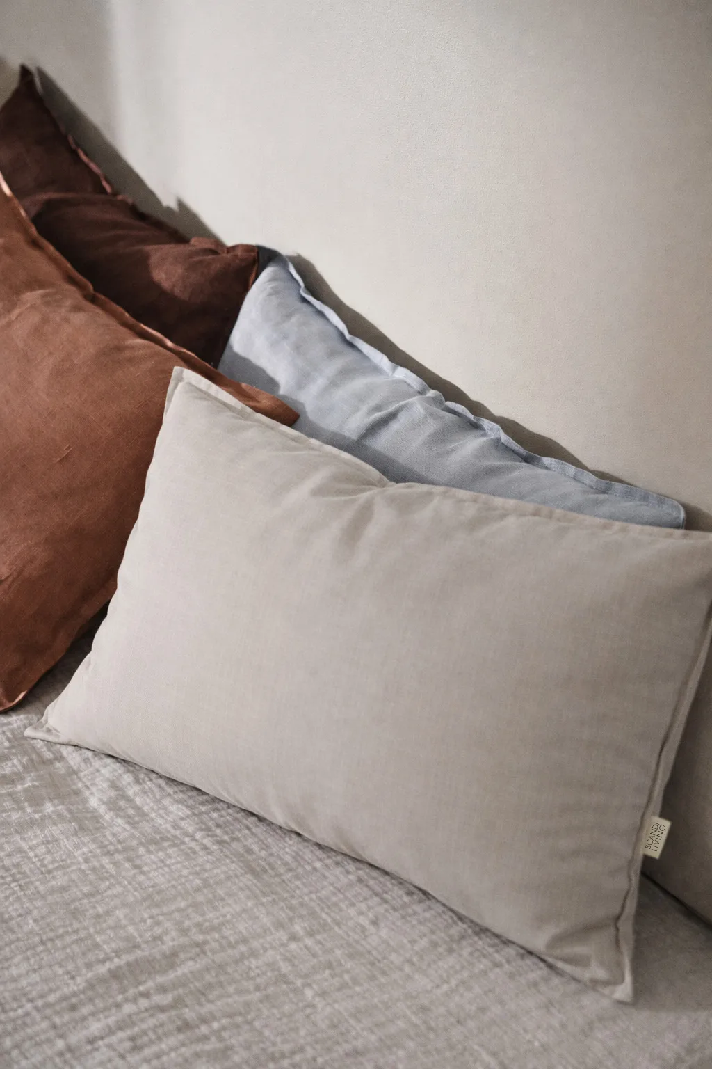 Funda de cojín de lino Calm 40x60 cm, Greige Scandi Living