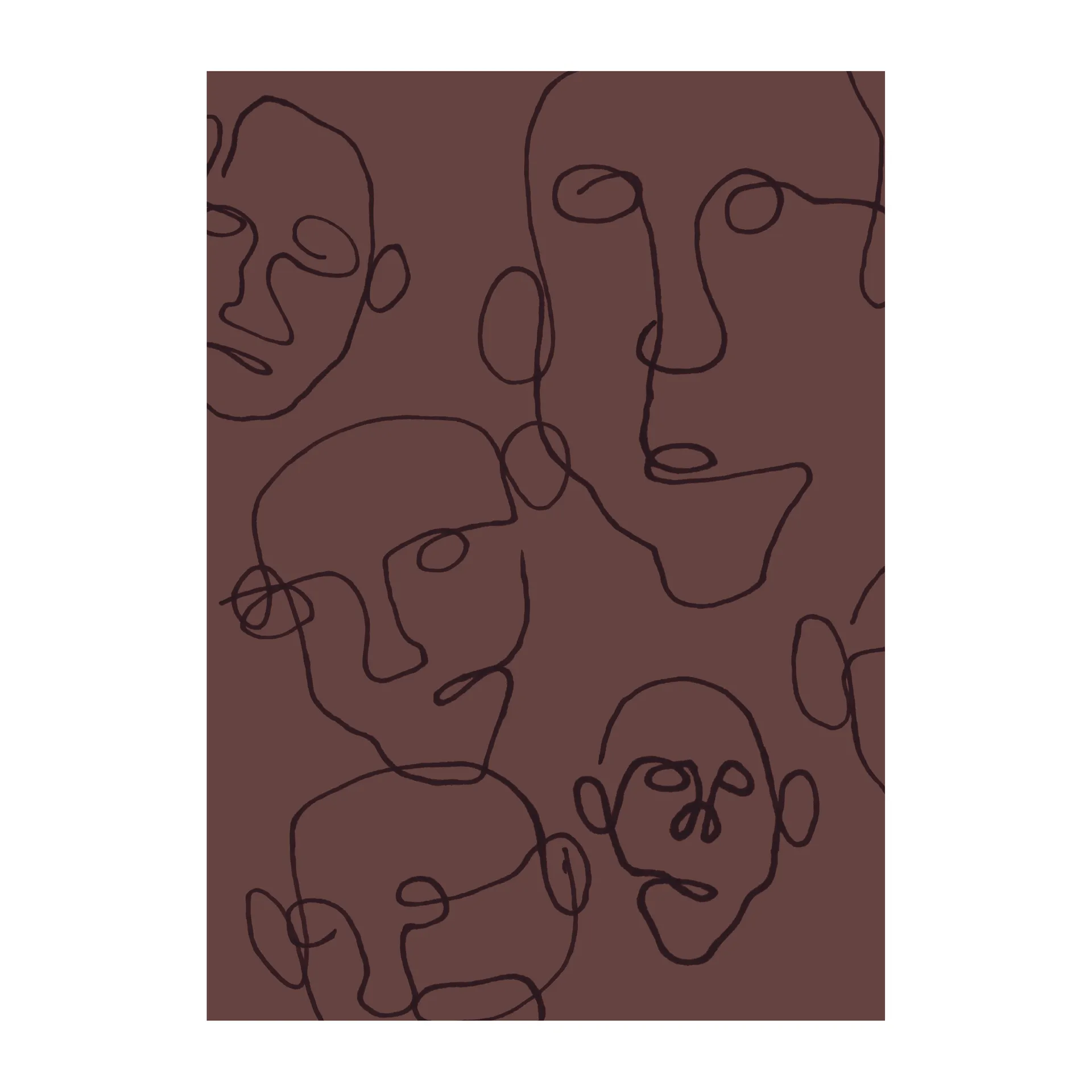 Lámina Audience brun, 50x70 cm Scandi Living