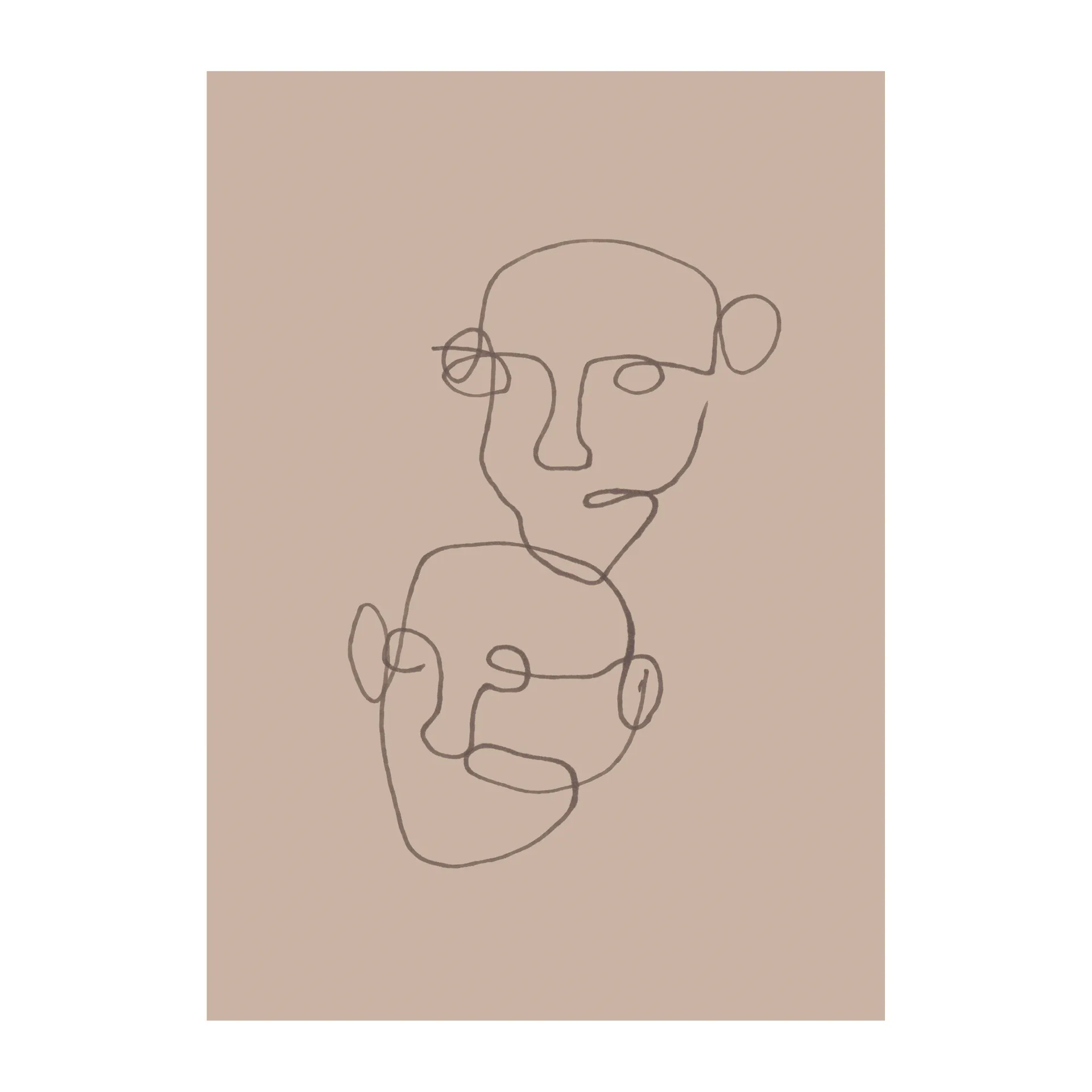 Lámina Figurative beige, 50x70 cm Scandi Living