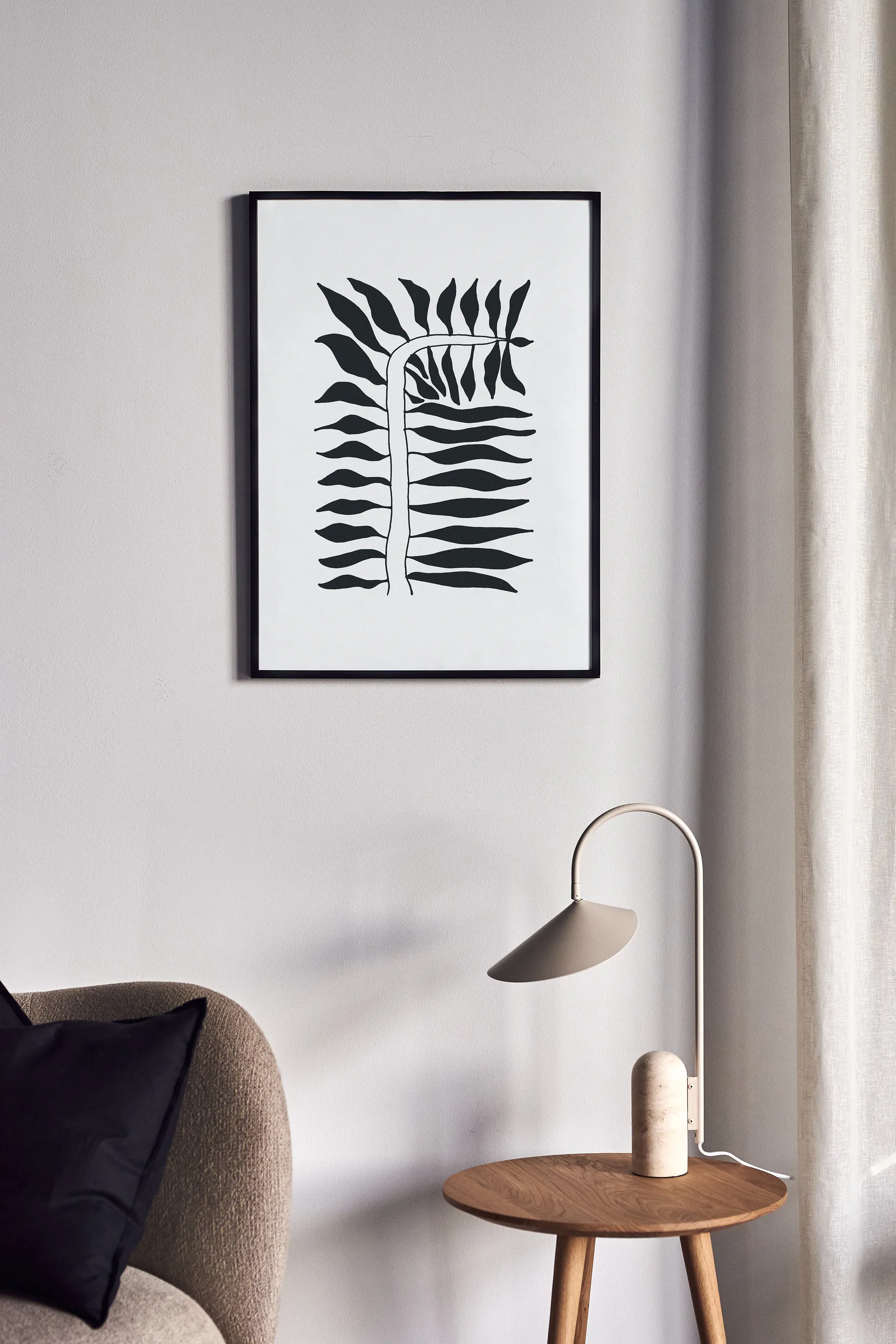 Lámina Seeding negro, 50x70 cm Scandi Living