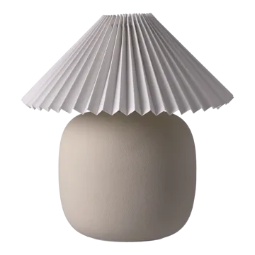 Lámpara de mesa Boulder 29 cm beige-pleated white - Scandi Living