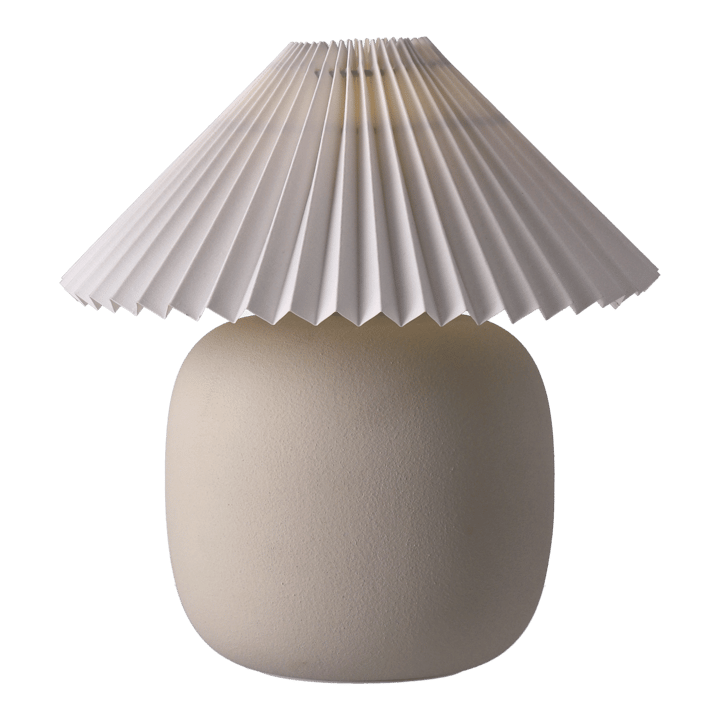 Lámpara de mesa Boulder 29 cm beige-pleated white - undefined - Scandi Living