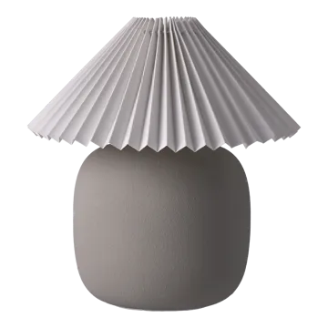 Lámpara de mesa Boulder 29 cm grey-pleated white - Scandi Living
