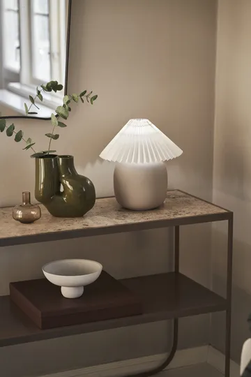 Lámpara de mesa Boulder 29 cm grey-pleated white - Scandi Living