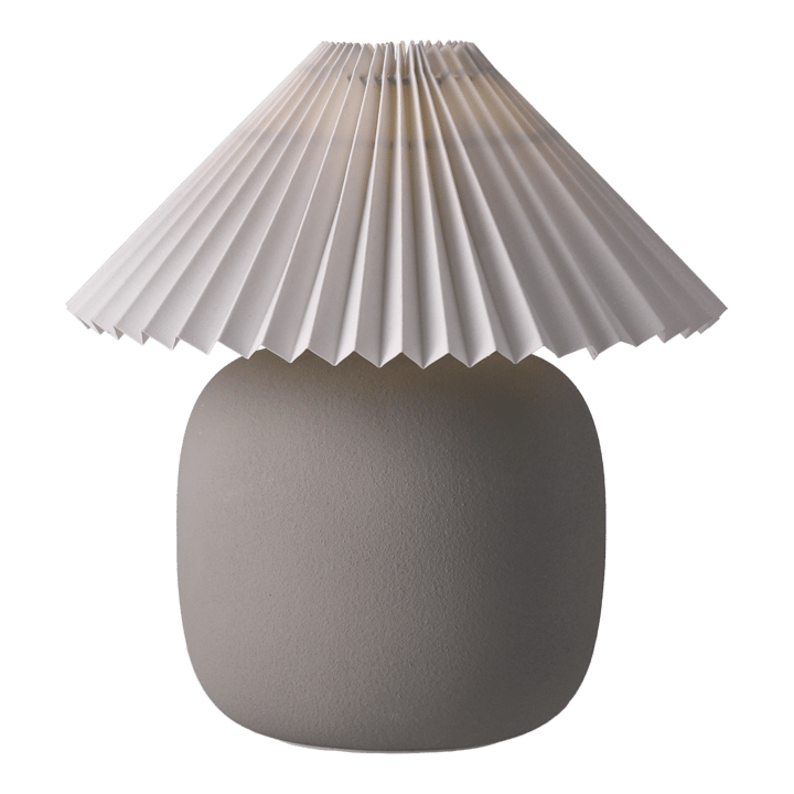 Lámpara de mesa Boulder 29 cm grey-pleated white - Pie de lámpara - Scandi Living
